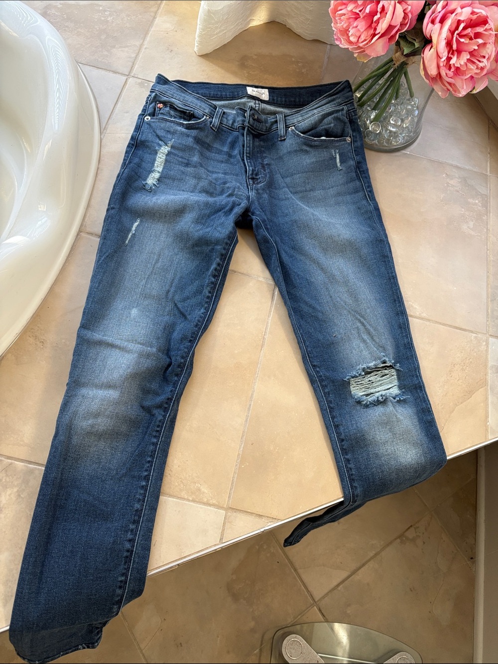 Hudson Jeans medium blue slim-rise denim